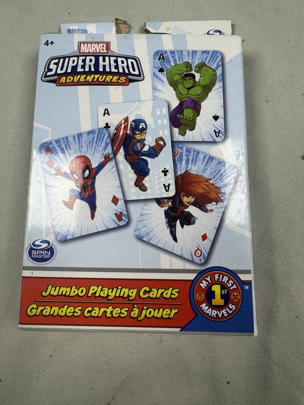 Marvel Super Hero Adventures Jumbo Playing Cards Kids Card Game Complete